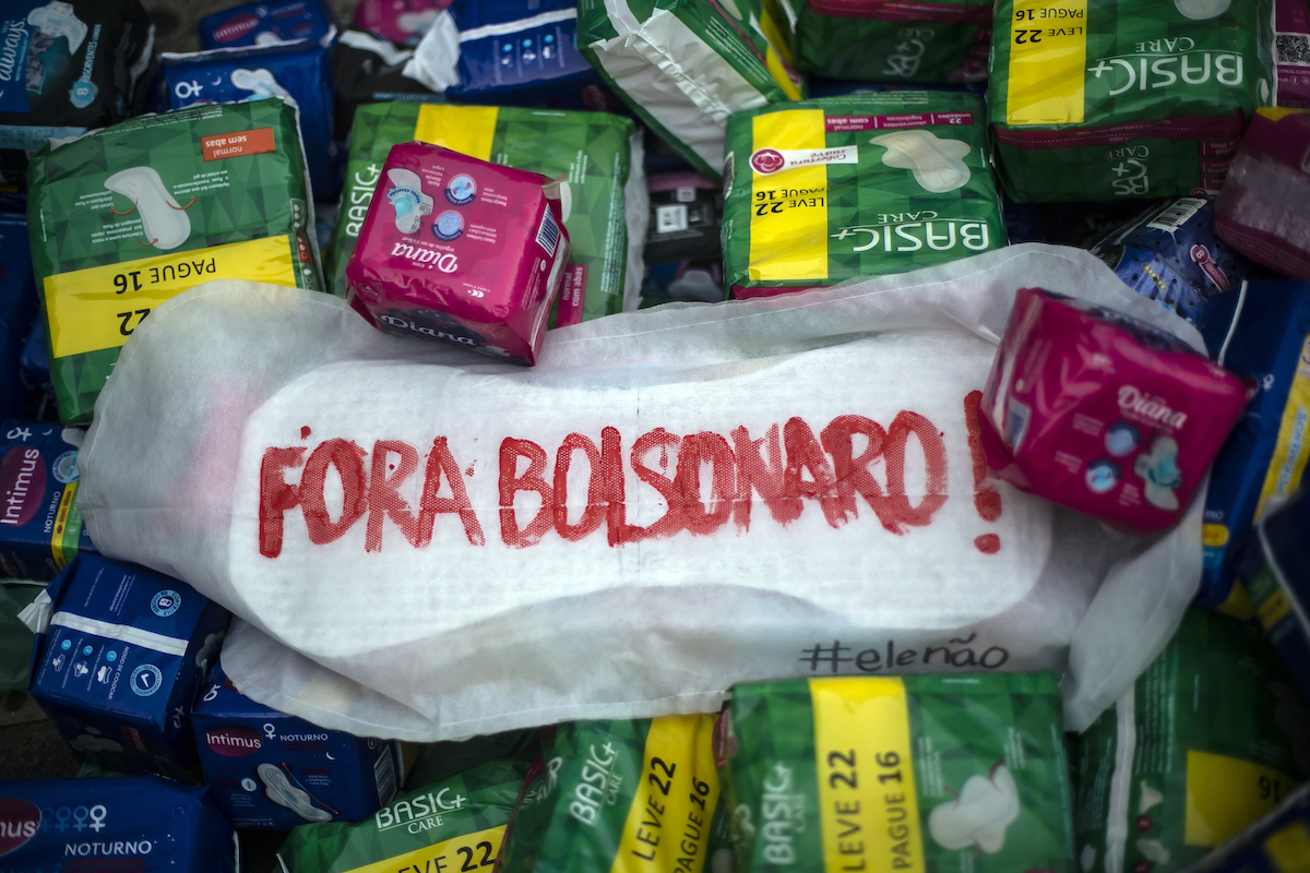 巴西總統否決免費衛生棉法案　遭控厭女情結