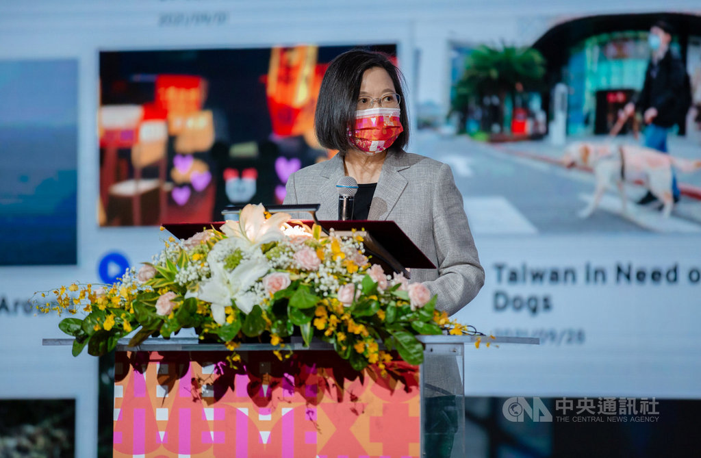 ▲總統蔡英文17日出席「台灣文化協會100年紀念會」。（總統府提供）中央社記者葉素萍傳真 110年10月17日