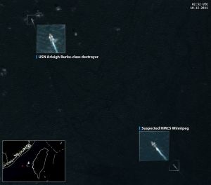 中國智庫：美軍證實美加軍艦上週聯合通過台海
