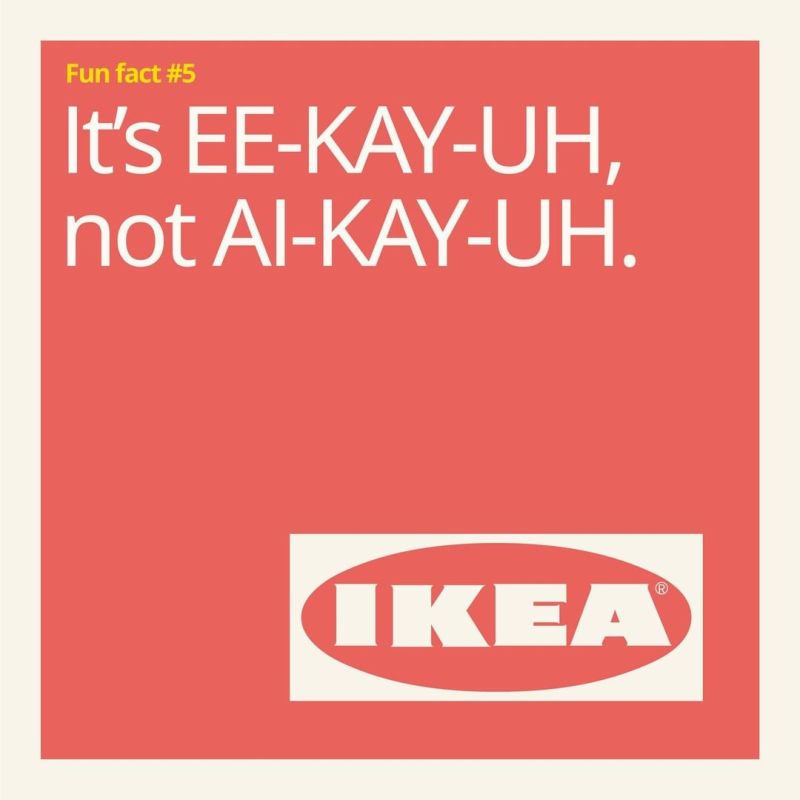 ▲新加坡IKEA在官方IG上釋出正確唸法。(圖/取自IG:ikeasingapore)