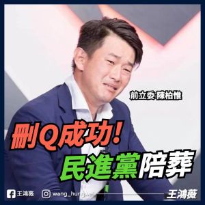 ▲台灣基進黨立委陳柏惟今（23）日確定被罷免，國民黨台北市議員王鴻薇點出背後三大政治意義。（圖／取自王鴻薇臉書）