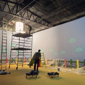 米砂 ▲米砂砸百萬還原《魷魚遊戲》場景,可惜拍完就得拆除。(圖/翻攝米砂IG)