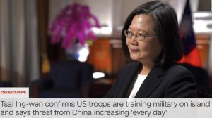 蔡英文CNN ▲蔡英文接受美國有線電視新聞網(CNN)專訪,證實美軍在台協訓。(圖/擷取自CNN網站)