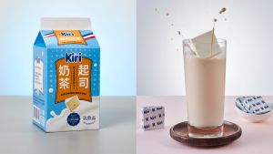 ▲Kiri起司奶茶還可加入布丁，自創起司布蕾口味。（圖／Kiri）