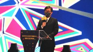 ▲高雄市長陳其邁對於明年金曲獎將要在高雄舉辦，特別表達感謝。（圖／記者鄭婷襄攝，2021.10.31）