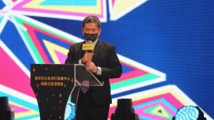 ▲文化部長李永得宣布明年「金曲獎」將在高雄舉辦。（圖／記者鄭婷襄攝，2021.10.31）