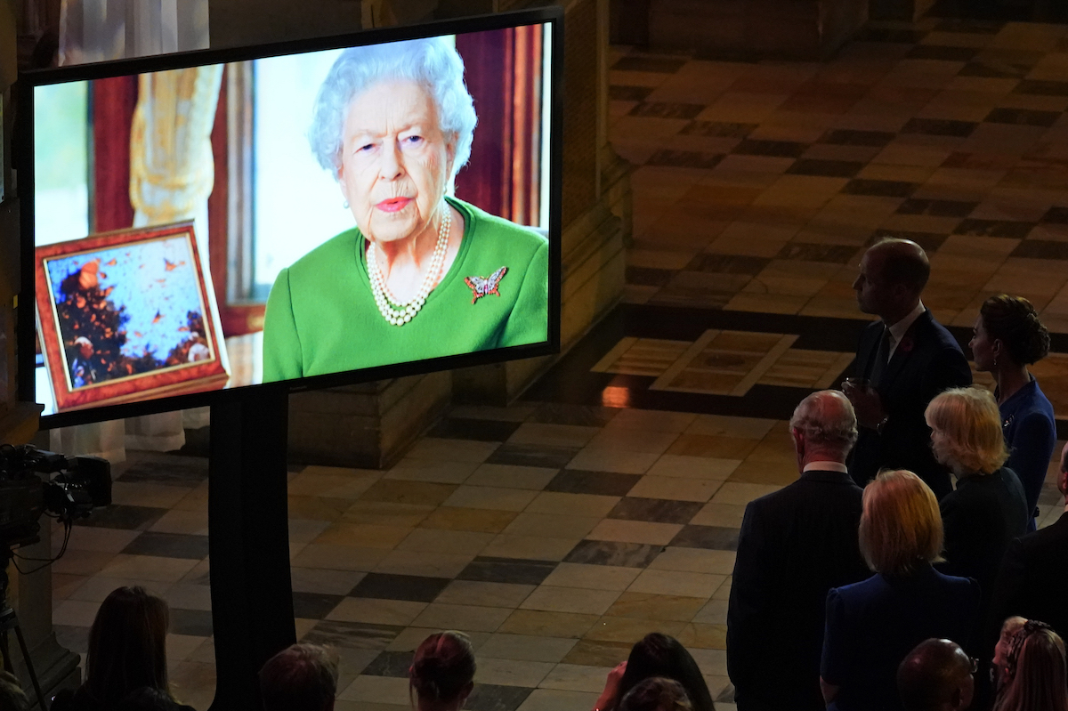 ▲英國女王伊麗莎白二世以影音訊息的方式向在COP26發表聲明，籲請世界領袖為應對氣候變遷的「共同理念」齊心努力。（圖／美聯社／達志影像）