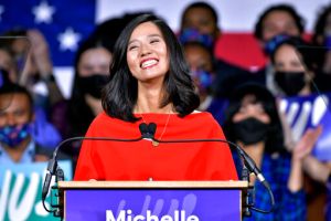 ▲台灣移民第2代的吳弭（Michelle Wu）當選，成為波士頓首位亞裔女市長。（圖／美聯社／達志影像）