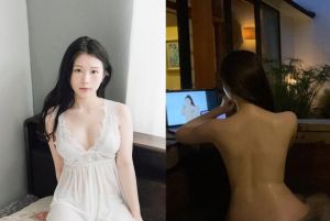 雞排妹放送泡湯照　全裸美背、螞蟻腰釀粉絲暴動

