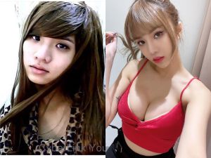 小A辣 ▲小A辣前後動了10多次刀,才從男性變成女性外貌(右圖)。(圖/翻攝小A辣FB)
