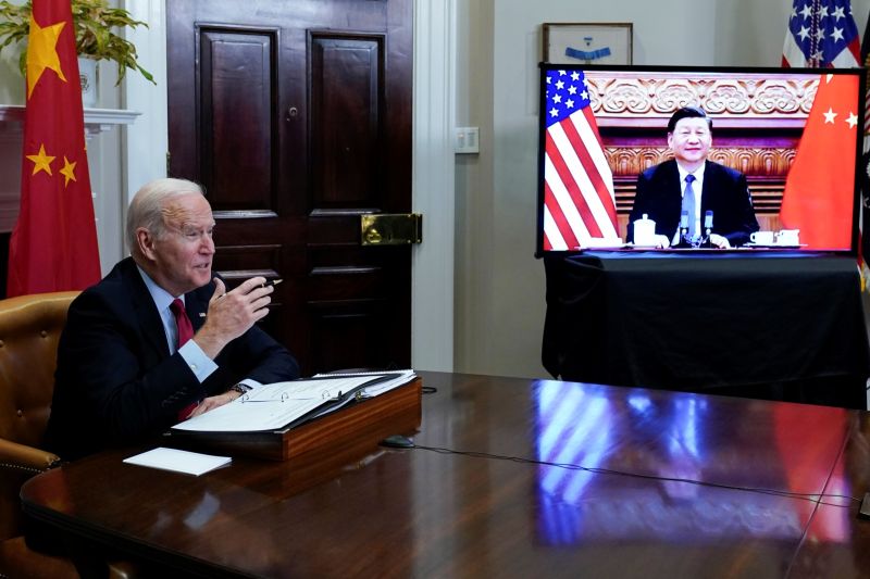 ▲白宮宣布，美國總統拜登（左）與中國國家主席習近平（右）將於18日通話。（圖／美聯社／達志影像）