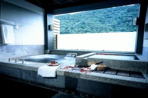 四面環山的「八煙溫泉會館」,就座落於陽金公路5.1公里處,地理位置方便,非常適合遊玩陽明山、金山後前往,這裡的湯泉屬中性的碳酸氫鈉泉 ▲四面環山的「八煙溫泉會館」,就座落於陽金公路5.1公里處,屬中性的碳酸氫鈉泉。(圖/業者提供)