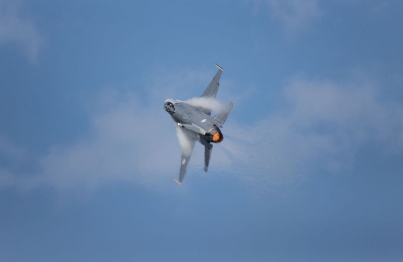 ▲F-16V BLK20型戰機單機性能展示。(圖/軍聞社提供)