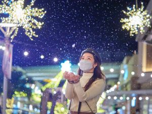 直擊!超美聖誕村下雪了 6大必逛亮點來場美式復古派對 ▲聖誕村降雪美景已成每年經典。(圖/華泰名品城提供)