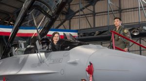▲台灣首批F-16V作戰聯隊成軍，蔡英文總統親自主持F-16V性能提升接裝典禮。（圖／翻攝蔡英文臉書）