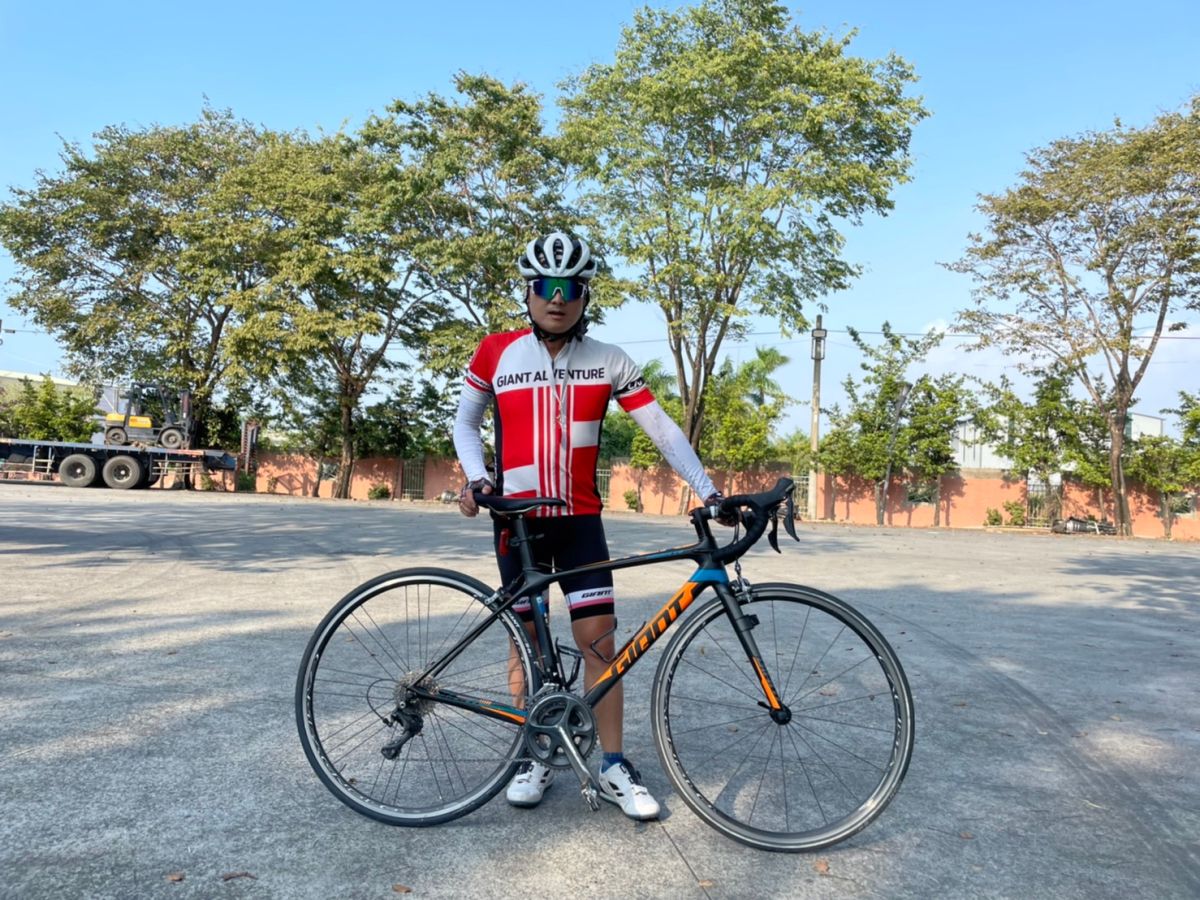 ▲擁有十多年自行車騎乘經驗的達人蔡嘉津，針對新手騎乘分享幾個小撇步。（圖／記者劉雅文拍攝）