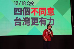 ▲劉世芳也呼籲民眾12月18日堅定的投下「四個不同意」，守護台灣，讓台灣立足世界、接軌國際。（圖／翻攝畫面）