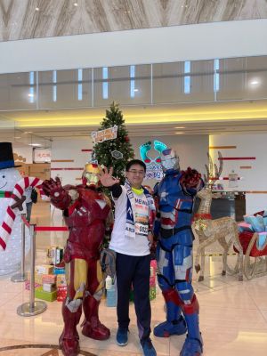 活動現場有鋼鐵人與民眾同樂 ▲活動現場有鋼鐵人與民眾同樂(圖/記者張振興攝,2021,11,20)