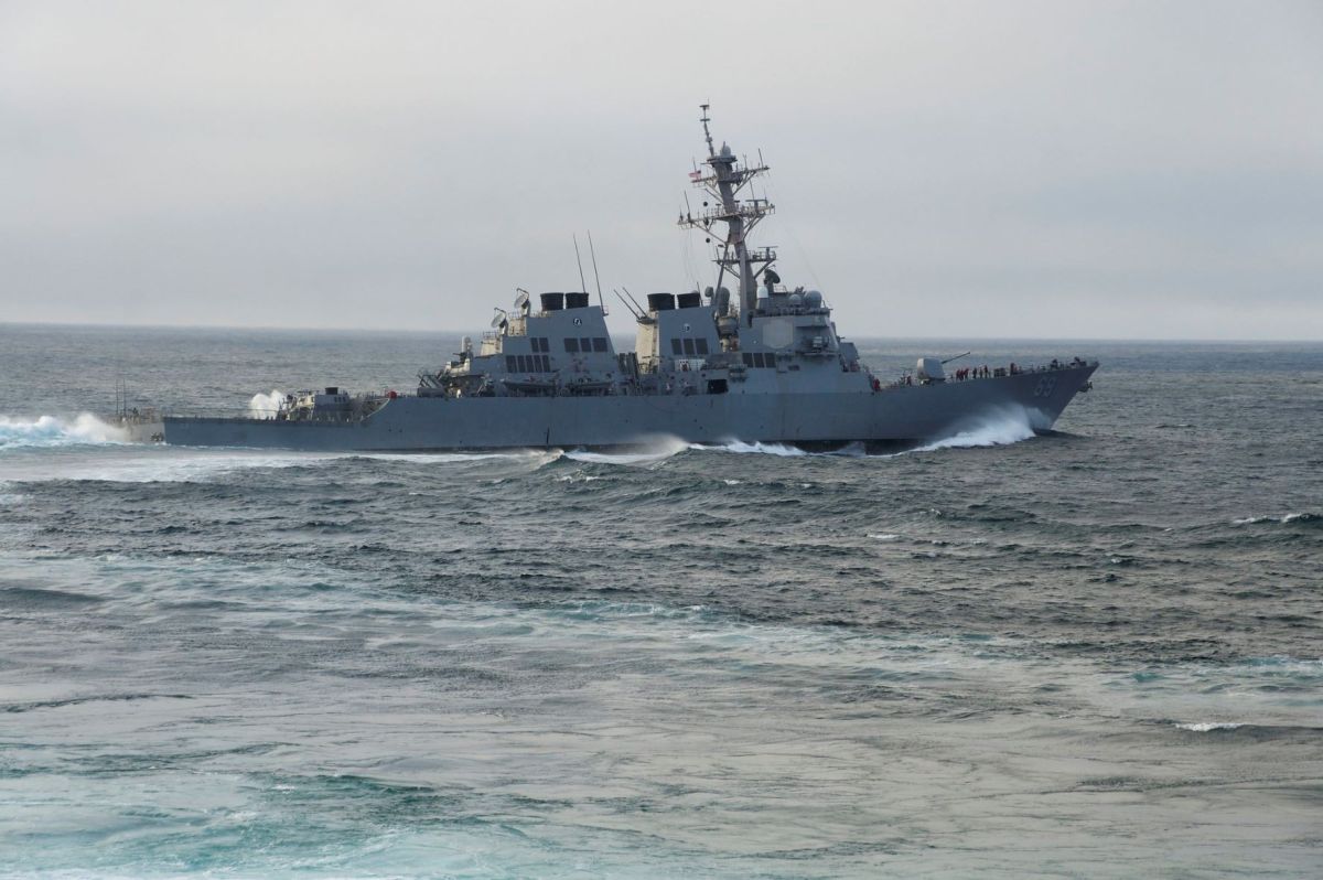 ▲國防部證實，美國海軍柏克級飛彈驅逐艦米利厄斯號（USS Milius，DDG69）通過台灣海峽。(圖／美國海軍)