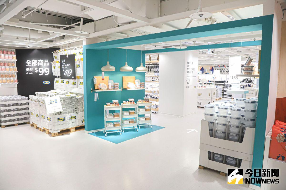▲IKEA台北城市店將在11/30開幕,首推彩色門框分類商品區。(圖/記者葉政勳拍攝)