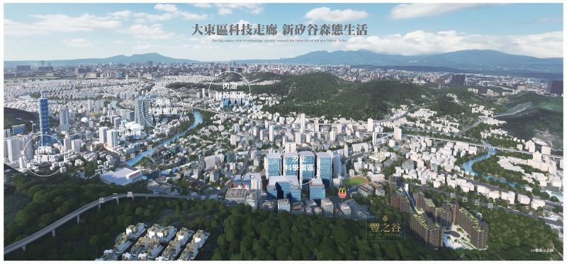 ▲「豐之谷」位處「新東區科技走廊」之中,距離內科、南軟以及汐科都僅在車程15分之內(圖/品牌提供)