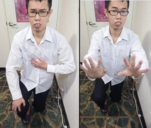 鄧佳華 ▲鄧佳華突然下跪向香草姐姐求婚,讓網友看傻眼。(圖/翻攝鄧佳華FB)