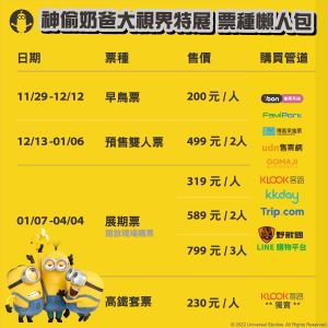 ▲《神偷奶爸大視界》將於2022年1月7日至4月4日於華山文創園區東2CD館展出。（圖／資料照片）