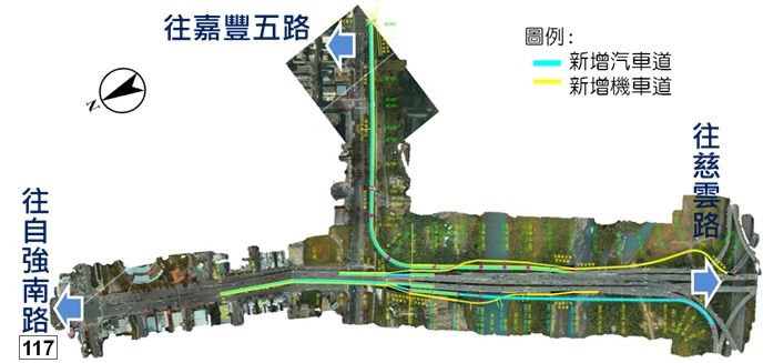 ▲新竹縣經國橋改善工程配置簡易示意圖。（圖／新竹縣政府提供）