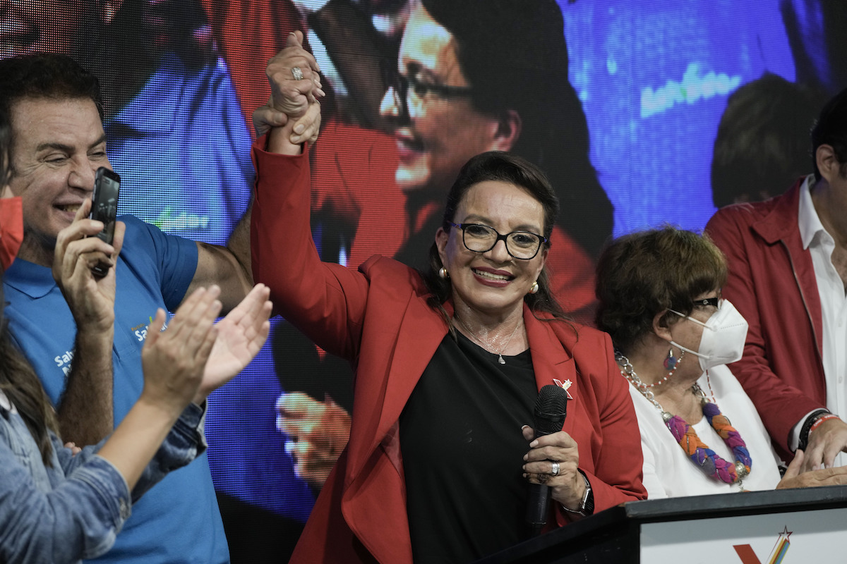 ▲宏都拉斯左派反對黨候選人秀瑪菈．卡斯楚（Xiomara Castro）贏得總統大選。（圖／美聯社／達志影像）