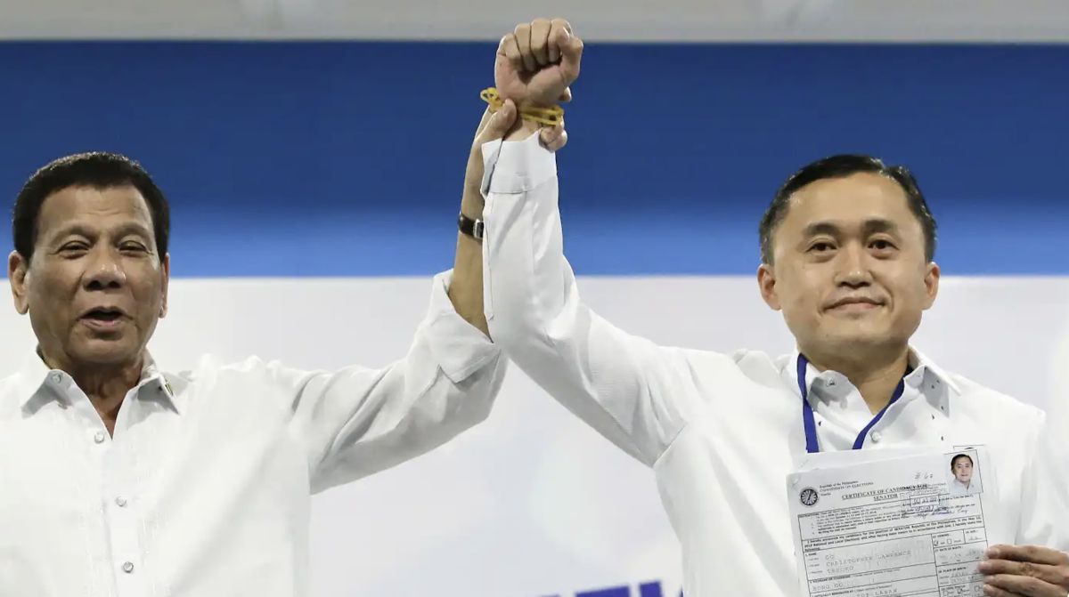 ▲杜特蒂（Rodrigo Duterte）力捧的接班人克里斯多福．吳（Christopher Bong Go）在30日宣布退出2022年總統大選，讓外界相當驚訝。 （圖／美聯社／達志影像）
