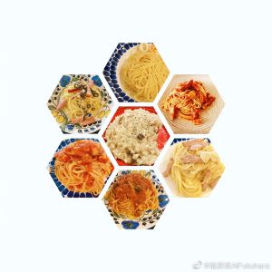 福原愛 ▲福原愛迷上義大利麵,拼貼了在家下廚的料理照。(圖/翻攝福原愛微博)
