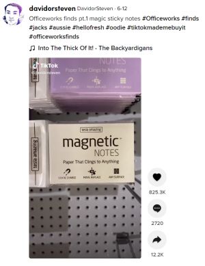 ▲TikTok用戶「davidorsteven」分享一款便利貼短影音,哪裡都能貼讓網友大開眼界,成為年度人氣最高的話題小物。(圖/取自TikTok) ▲TikTok用戶「davidorsteven」分享一款便利貼短影音,哪裡都能貼讓網友大開眼界,成為年度人氣最高的話題小物。(圖/取自TikTok)
