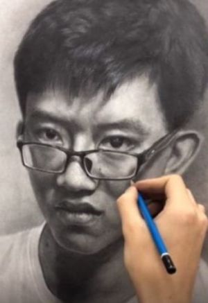 男大生的作品相當生動。(圖/翻攝微博智痞) ▲男大生的作品相當生動。(圖/翻攝微博智痞)