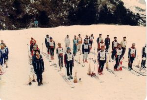 ▲1980年第三屆中正盃滑雪錦標賽在合歡山。滑雪協會吳永義提供