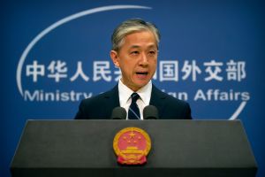 中國外交部發言人汪文斌 ▲(圖/美聯社/達志影像)