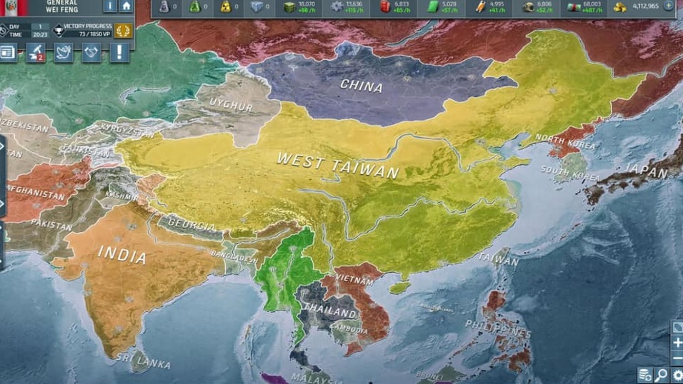 德國手遊挑戰小粉紅　遊戲地圖直接將中國改名「西台灣」