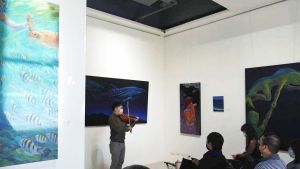 ▲「黑潮KUROSHIO」個展，以關注台灣本土環境為出發點。（圖／高雄TKB臻藝術＆Fen Atelier德國芬畫廊提供）