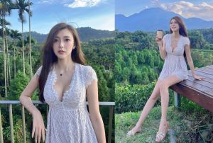 「火焰腿女神」蕾絲鏤空裙洩S曲線！網友讚：仙女下凡
