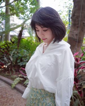 林明禎 ▲林明禎抽空遊迪士尼,一頭俏麗短髮顯得青春可愛。(圖/翻攝林明禎IG)