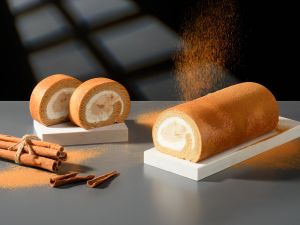 最夯聖誕甜點是誰?女友吃不到臭臉 爆排隊、開團購搶翻 ▲官網限定新品「肉桂生乳捲」。(圖/亞尼克提供)
