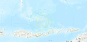 ▲印尼發生規模 7.6 地震。（圖／翻攝自美國地質調查所網站）