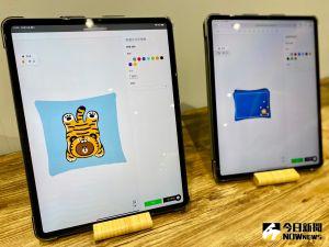 ▲LINE FRIENDS Creator首次公開中文介面,動動手指就能設計專屬商品。(圖/記者黃韻文拍攝) ▲LINE FRIENDS Creator首次公開中文介面,動動手指就能設計專屬商品。(圖/記者黃韻文拍攝)