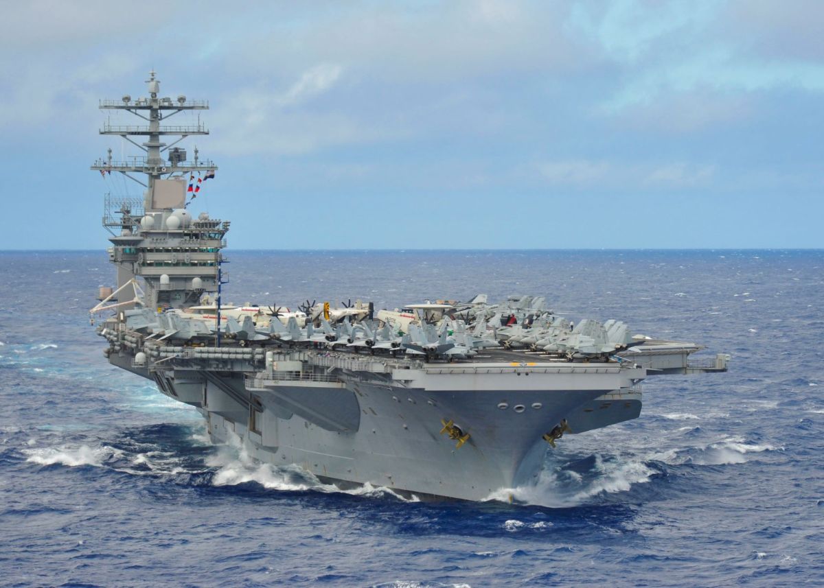 ▲美軍尼米茲號航艦參加2012年環太平洋軍演。(圖／美國海軍)