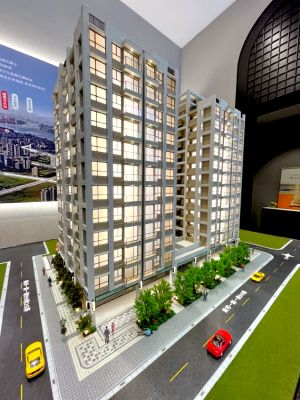 報導 ▲淡水新市鎮的2字頭建案「新市二丁目」成首購族熱門標的。(圖/記者劉雅文拍攝)