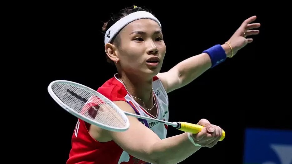 ▲戴資穎世錦賽四強將對決中國女將何冰嬌。（圖／Badminton photo提供）