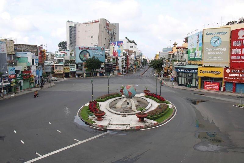 ▲圖為胡志明市8月封鎖時的街景。(圖/美聯社/達志影像)