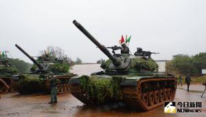 ▲CM11戰車為M48A3砲塔加M60車體的奇特組合戰車。(圖／記者呂炯昌攝)