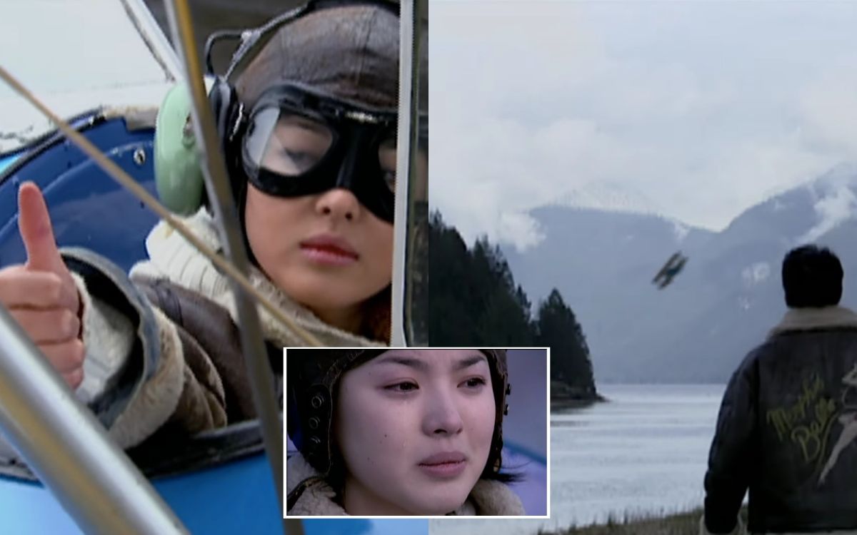 ▲宋慧喬在《一天》MV中為了過世男友，開飛機撞山。（圖／翻攝YouTube）