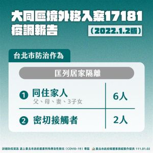 ▲案17181疫調報告。（圖／台北市政府提供）