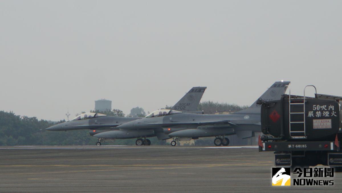 ▲嘉義空軍基地第四聯隊F-16V戰機。（圖／記者呂炯昌攝）
